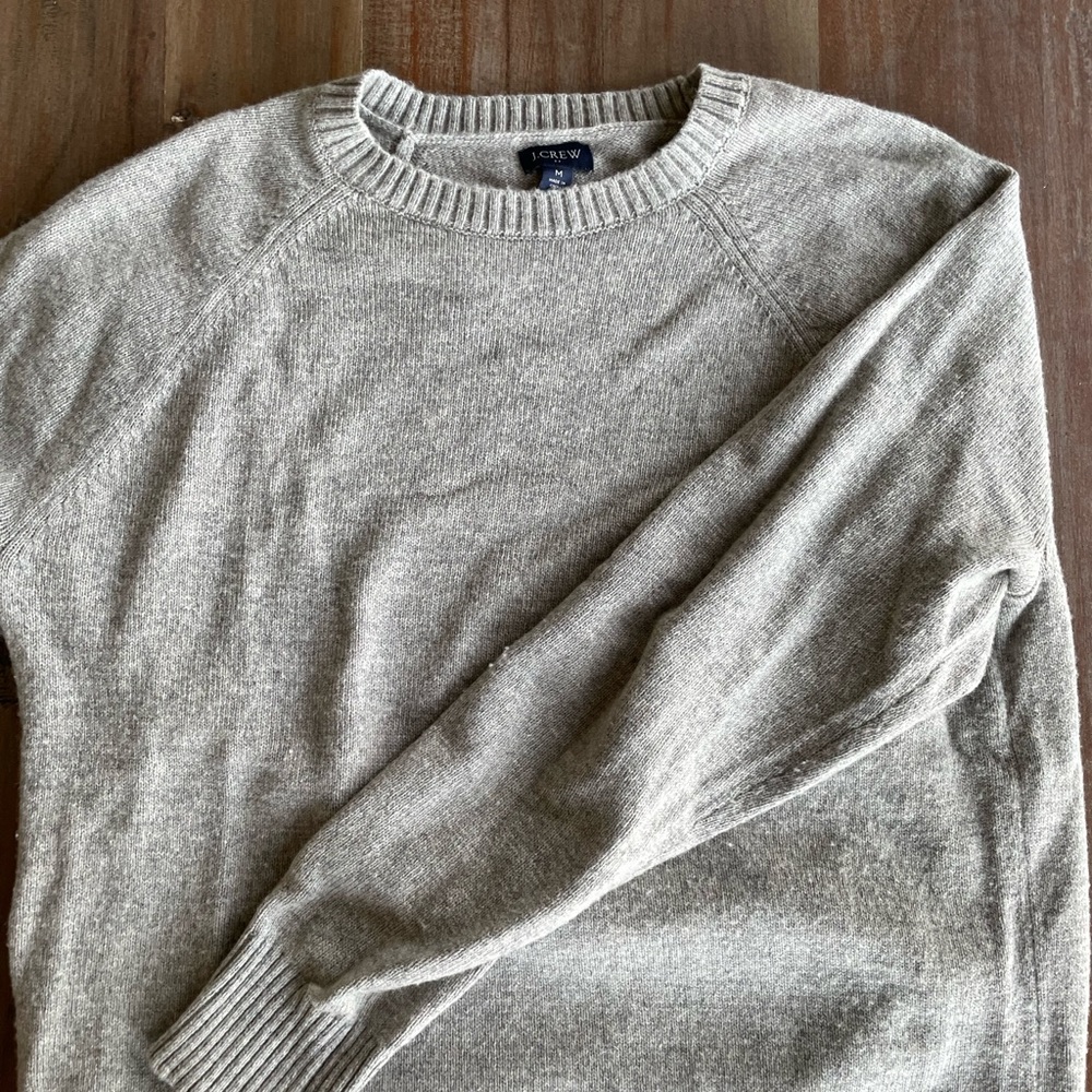 JCrew light weight wool gray sweater